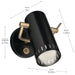 Myhouse Lighting Kichler - 52840BK - LED Wall Sconce - Ruehl - Black