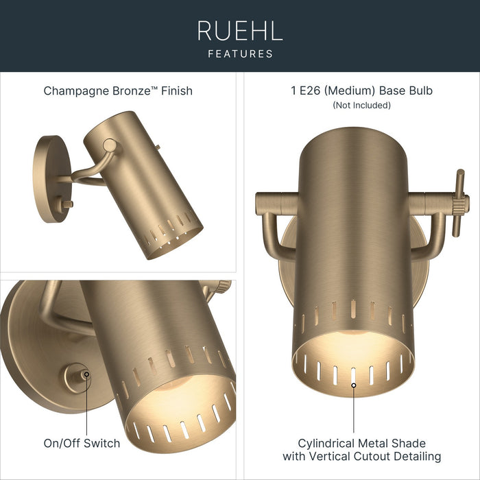 Myhouse Lighting Kichler - 52840CPZ - LED Wall Sconce - Ruehl - Champagne Bronze