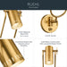 Myhouse Lighting Kichler - 52841LBR - LED Wall Sconce - Ruehl - Lacquered Brass