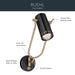 Myhouse Lighting Kichler - 52841BK - LED Wall Sconce - Ruehl - Black