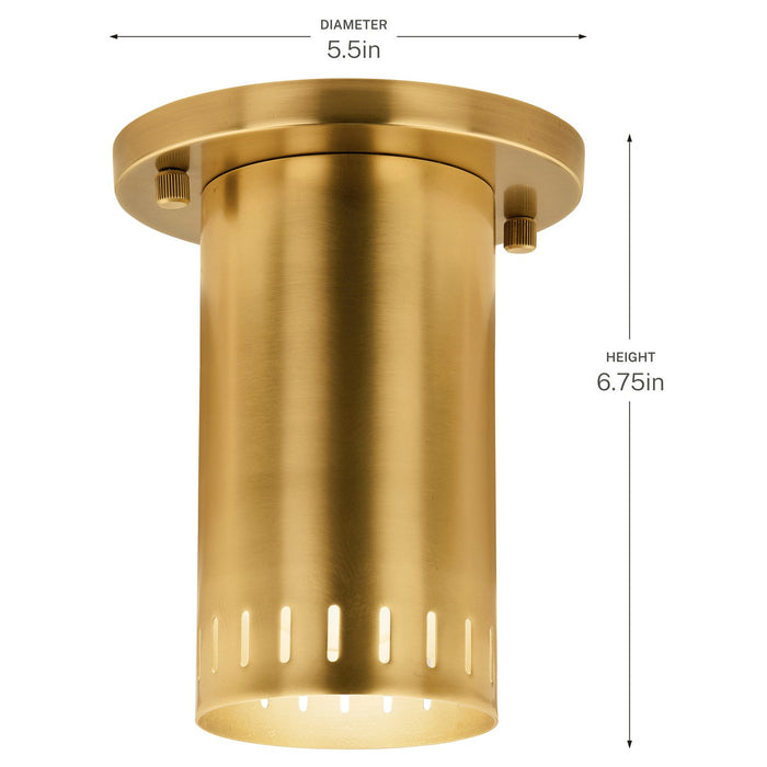 Myhouse Lighting Kichler - 52842LBR - LED Flush Mount - Ruehl - Lacquered Brass