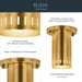 Myhouse Lighting Kichler - 52842LBR - LED Flush Mount - Ruehl - Lacquered Brass