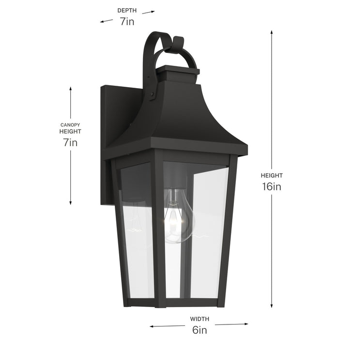 Myhouse Lighting Kichler - 59193BKT - One Light Outdoor Wall Mount - Cleary - Textured Black