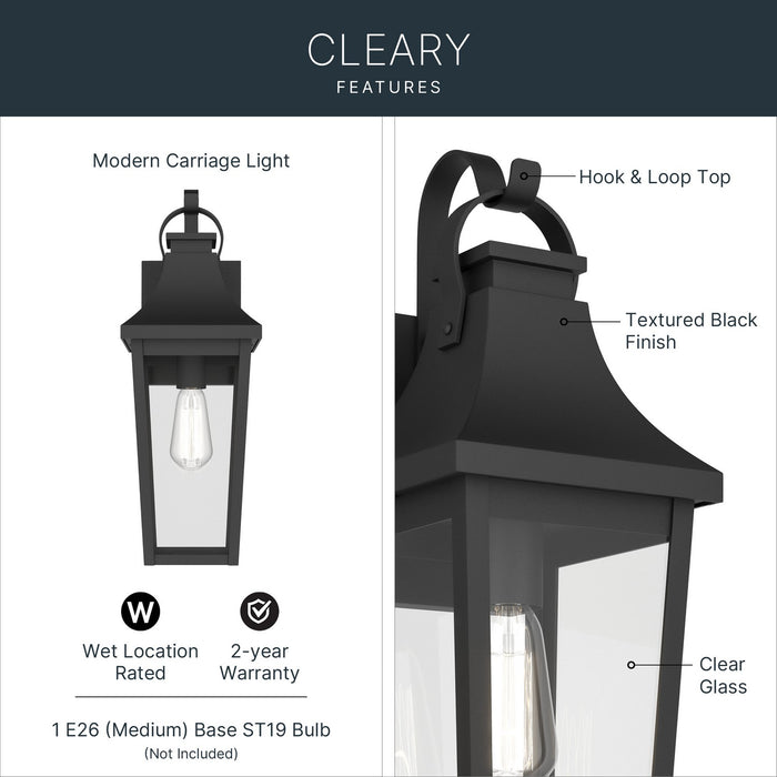 Myhouse Lighting Kichler - 59194BKT - One Light Outdoor Wall Mount - Cleary - Textured Black