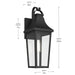 Myhouse Lighting Kichler - 59194BKT - One Light Outdoor Wall Mount - Cleary - Textured Black