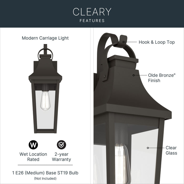 Myhouse Lighting Kichler - 59194OZ - One Light Outdoor Wall Mount - Cleary - Olde Bronze