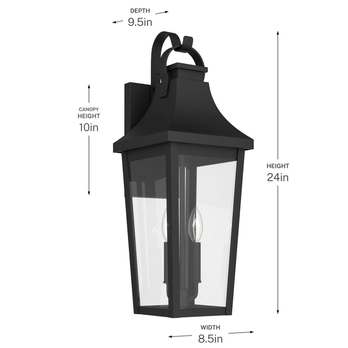 Myhouse Lighting Kichler - 59195BKT - Two Light Outdoor Wall Mount - Cleary - Textured Black