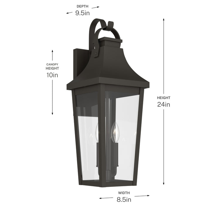 Myhouse Lighting Kichler - 59195OZ - Two Light Outdoor Wall Mount - Cleary - Olde Bronze