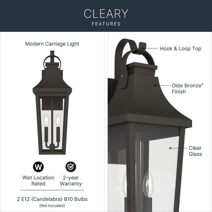 Myhouse Lighting Kichler - 59195OZ - Two Light Outdoor Wall Mount - Cleary - Olde Bronze