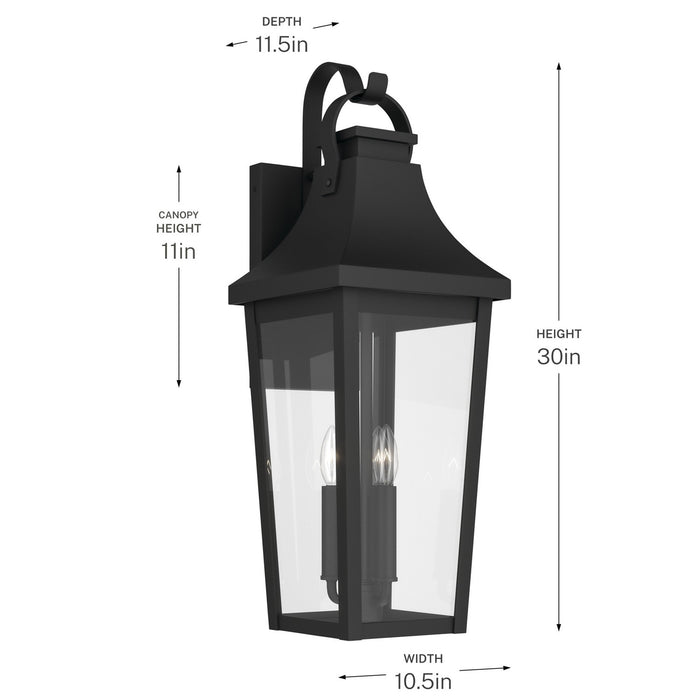 Myhouse Lighting Kichler - 59196BKT - Three Light Outdoor Wall Mount - Cleary - Textured Black