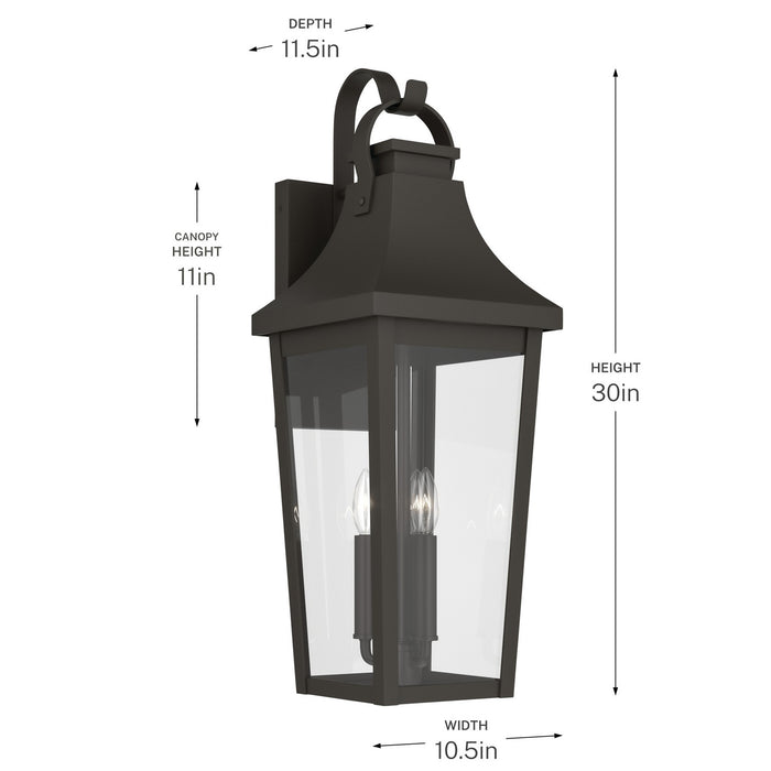 Myhouse Lighting Kichler - 59196OZ - Three Light Outdoor Wall Mount - Cleary - Olde Bronze