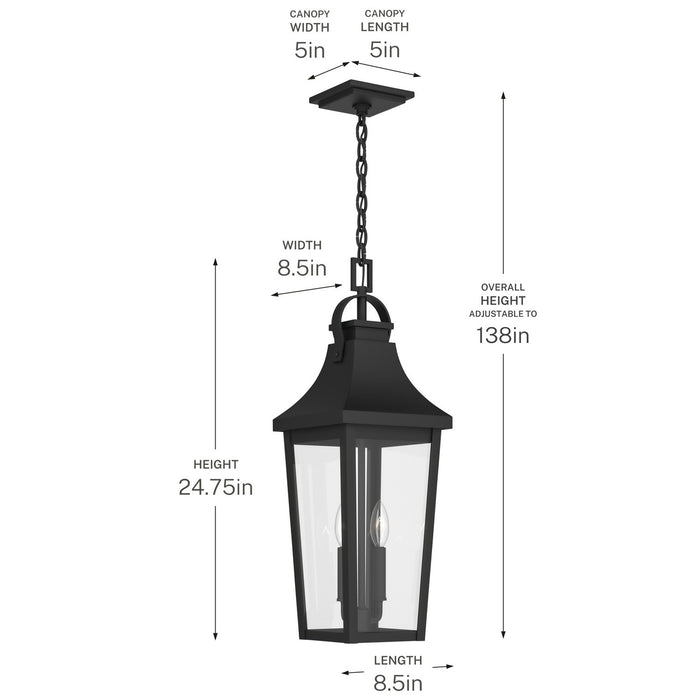 Myhouse Lighting Kichler - 59198BKT - Two Light Outdoor Pendant - Cleary - Textured Black