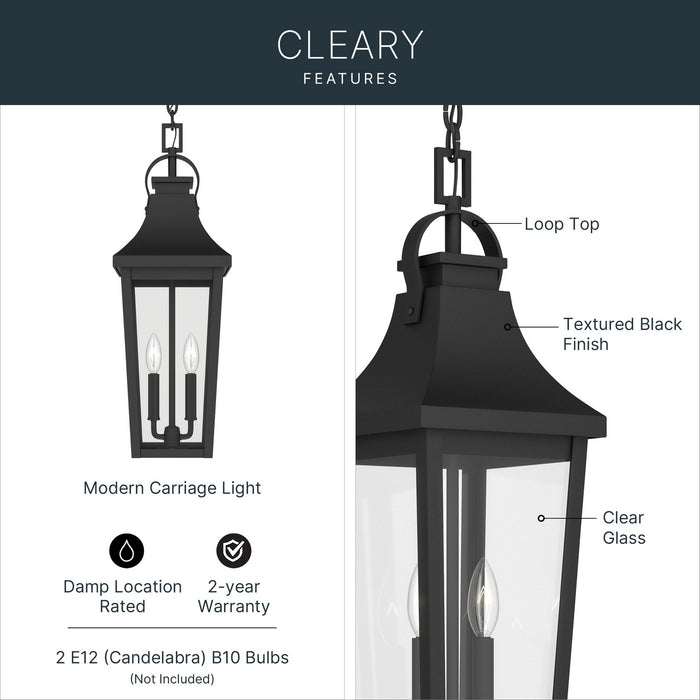 Myhouse Lighting Kichler - 59198BKT - Two Light Outdoor Pendant - Cleary - Textured Black