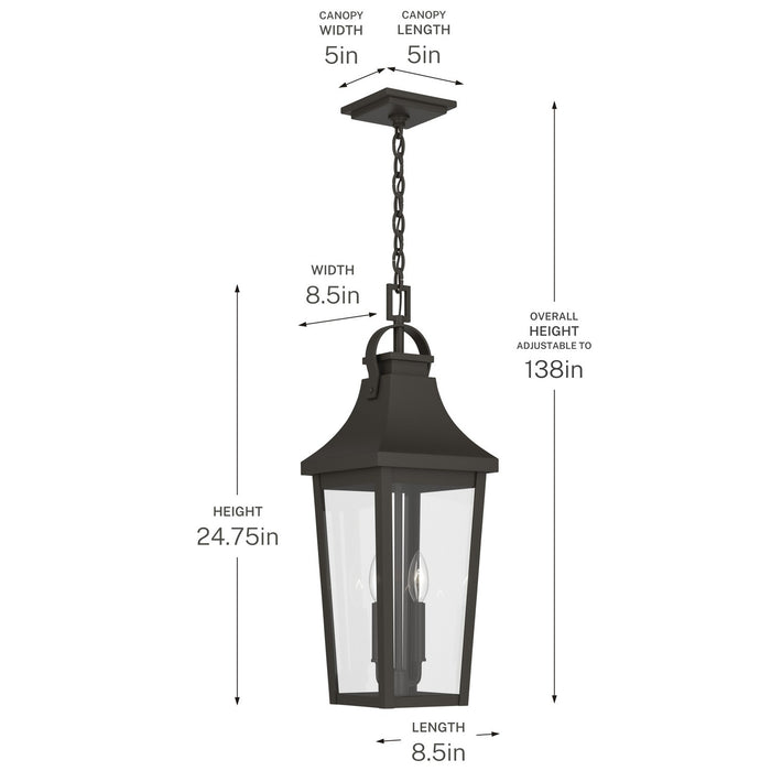 Myhouse Lighting Kichler - 59198OZ - Two Light Outdoor Pendant - Cleary - Olde Bronze