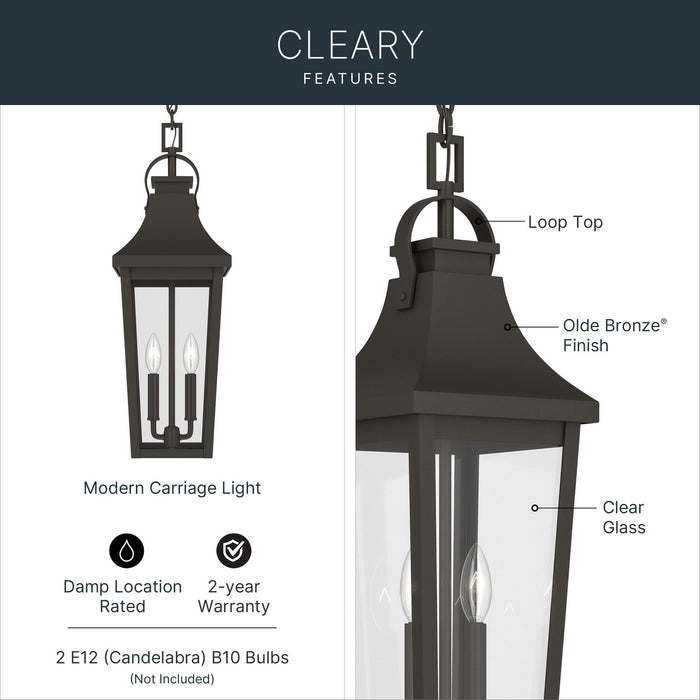 Myhouse Lighting Kichler - 59198OZ - Two Light Outdoor Pendant - Cleary - Olde Bronze