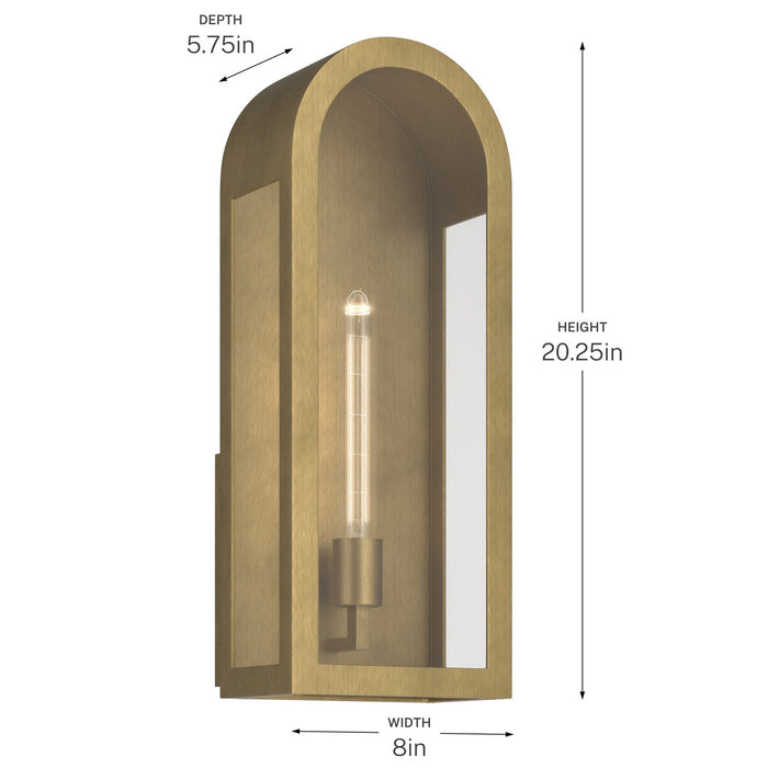 Myhouse Lighting Kichler - 59202NBR - One Light Outdoor Wall Mount - Marea - Natural Brass