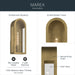 Myhouse Lighting Kichler - 59202NBR - One Light Outdoor Wall Mount - Marea - Natural Brass