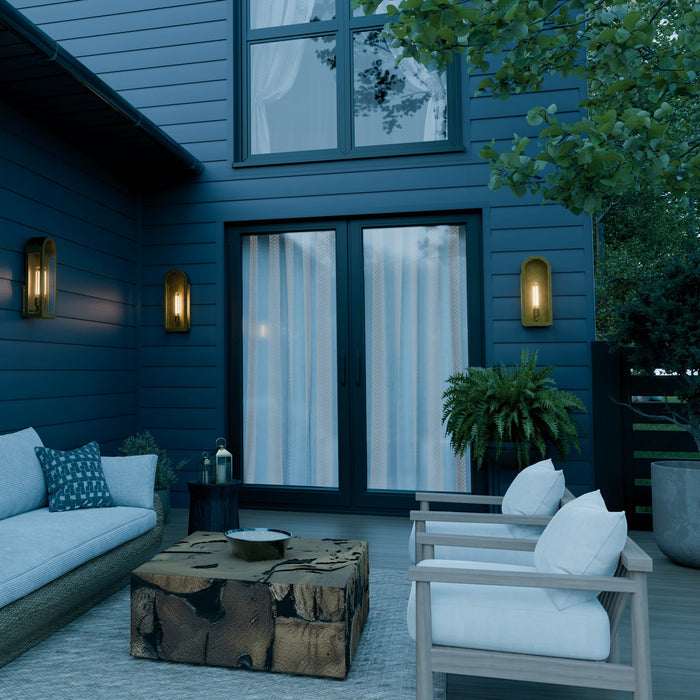 Myhouse Lighting Kichler - 59202NBR - One Light Outdoor Wall Mount - Marea - Natural Brass