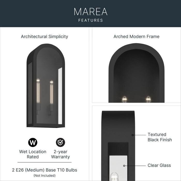 Myhouse Lighting Kichler - 59203BKT - Two Light Outdoor Wall Mount - Marea - Textured Black