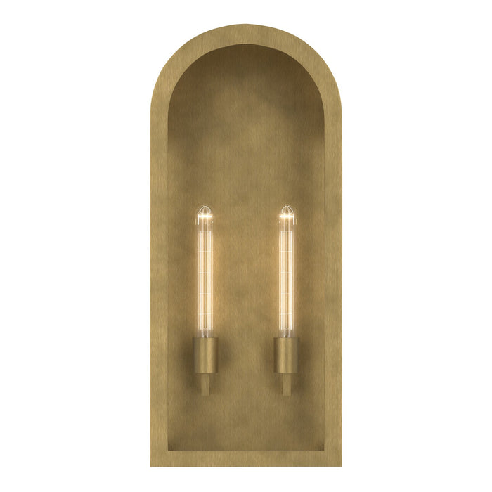Myhouse Lighting Kichler - 59203NBR - Two Light Outdoor Wall Mount - Marea - Natural Brass