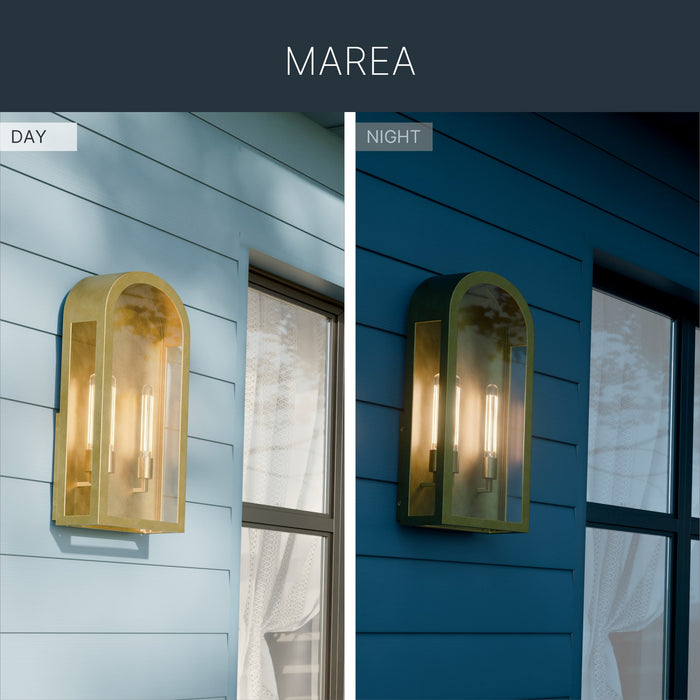 Myhouse Lighting Kichler - 59203NBR - Two Light Outdoor Wall Mount - Marea - Natural Brass
