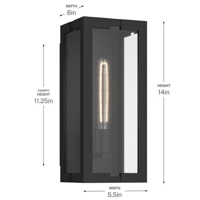Myhouse Lighting Kichler - 59208BKT - One Light Outdoor Wall Mount - Calen - Textured Black