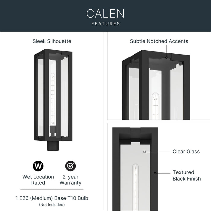 Myhouse Lighting Kichler - 59211BKT - One Light Outdoor Post Lantern - Calen - Textured Black