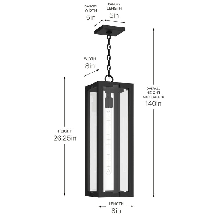 Myhouse Lighting Kichler - 59212BKT - One Light Outdoor Pendant - Calen - Textured Black