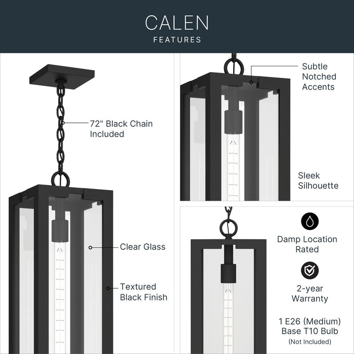 Myhouse Lighting Kichler - 59212BKT - One Light Outdoor Pendant - Calen - Textured Black