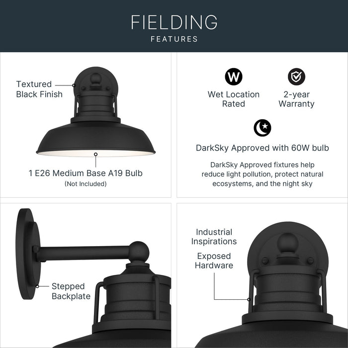 Myhouse Lighting Kichler - 59205BKT - One Light Outdoor Wall Mount - Fielding - Textured Black
