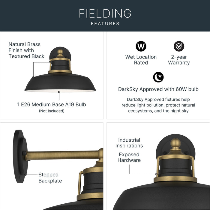 Myhouse Lighting Kichler - 59205NBR - One Light Outdoor Wall Mount - Fielding - Natural Brass