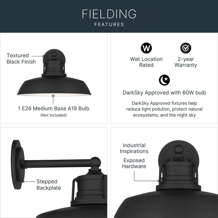 Myhouse Lighting Kichler - 59206BKT - One Light Outdoor Wall Mount - Fielding - Textured Black