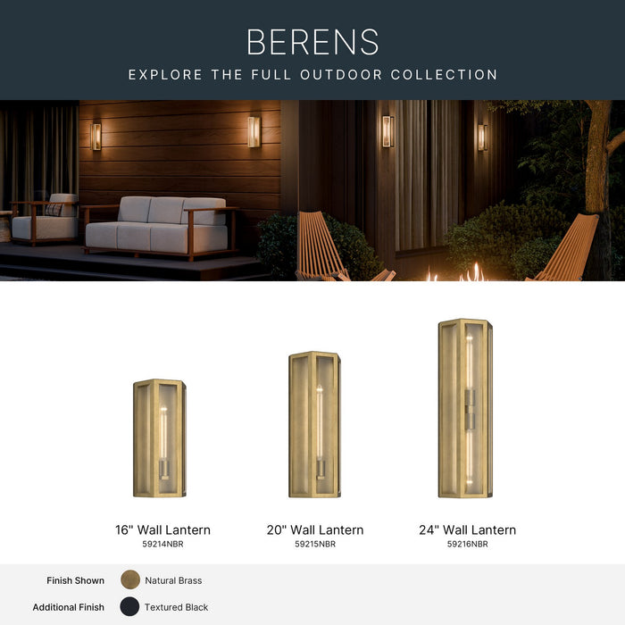 Myhouse Lighting Kichler - 59214NBR - One Light Outdoor Wall Mount - Berens - Natural Brass