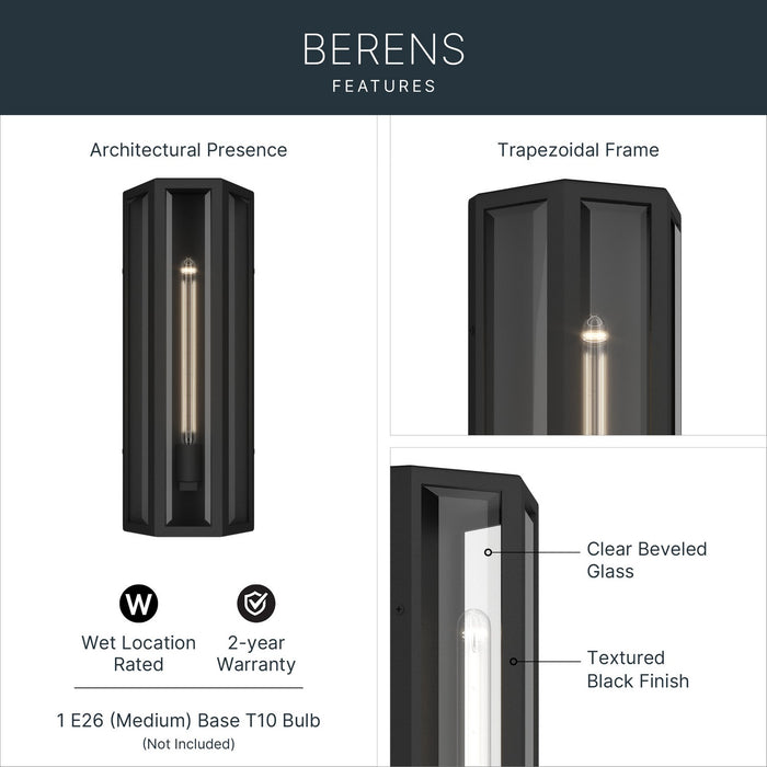 Myhouse Lighting Kichler - 59215BKT - One Light Outdoor Wall Mount - Berens - Textured Black