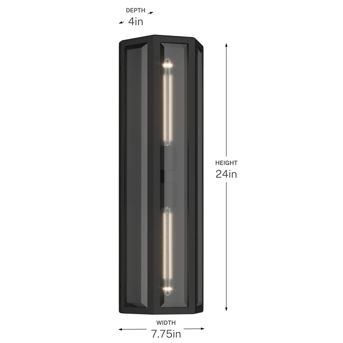 Myhouse Lighting Kichler - 59216BKT - Two Light Outdoor Wall Mount - Berens - Textured Black