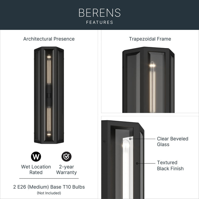 Myhouse Lighting Kichler - 59216BKT - Two Light Outdoor Wall Mount - Berens - Textured Black