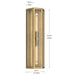 Myhouse Lighting Kichler - 59216NBR - Two Light Outdoor Wall Mount - Berens - Natural Brass