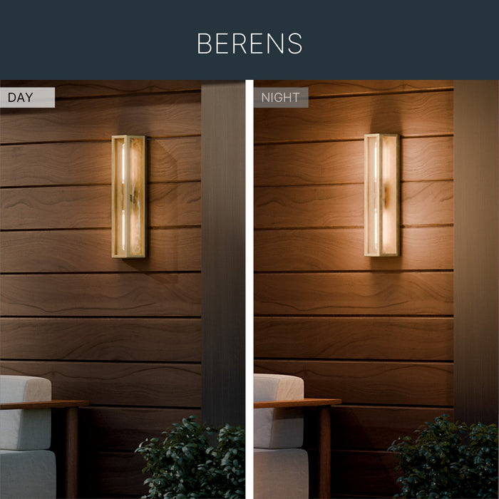 Myhouse Lighting Kichler - 59216NBR - Two Light Outdoor Wall Mount - Berens - Natural Brass