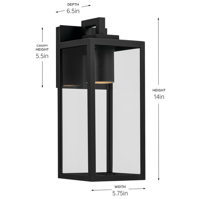 Myhouse Lighting Kichler - 59111BKTDS - One Light Outdoor Wall Mount - Branner - Textured Black