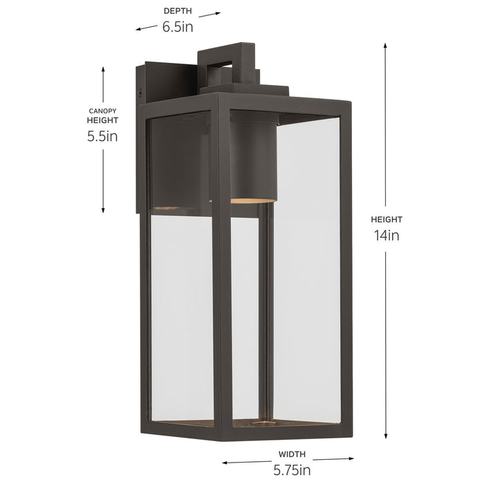 Myhouse Lighting Kichler - 59111OZDS - One Light Outdoor Wall Mount - Branner - Olde Bronze