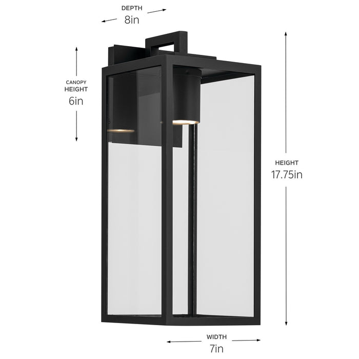 Myhouse Lighting Kichler - 59112BKTDS - One Light Outdoor Wall Mount - Branner - Textured Black