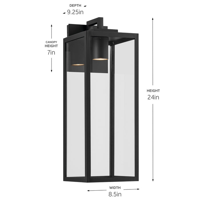 Myhouse Lighting Kichler - 59113BKTDS - One Light Outdoor Wall Mount - Branner - Textured Black