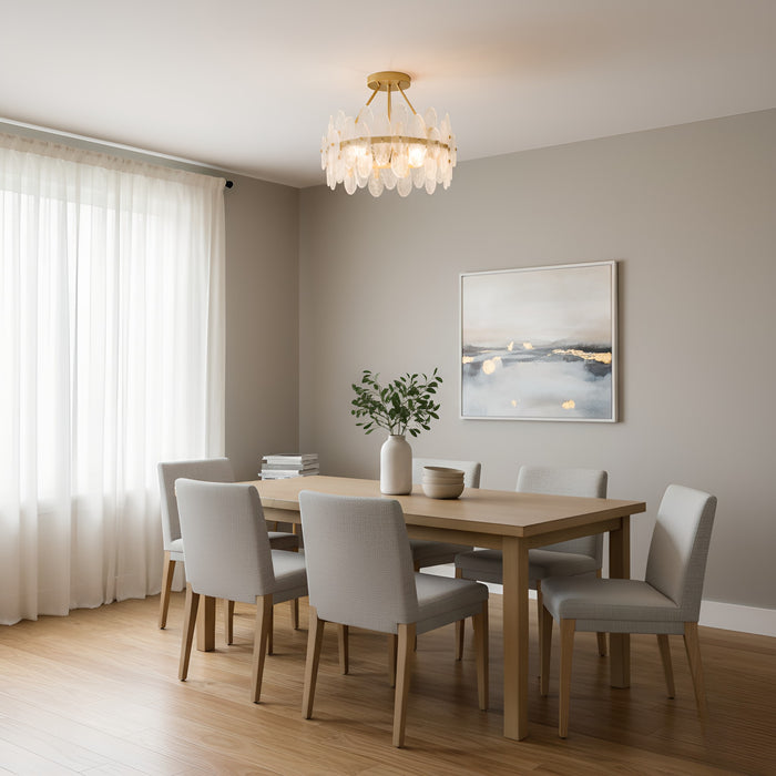 Myhouse Lighting Quoizel - ABI1718BRG - Four Light Semi-Flush Mount - Abigail - Brushed Gold