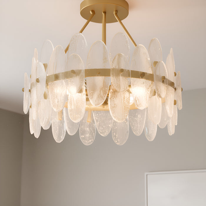 Myhouse Lighting Quoizel - ABI1718BRG - Four Light Semi-Flush Mount - Abigail - Brushed Gold