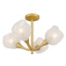 Myhouse Lighting Quoizel - ADEL1722GFL - Four Light Semi-Flush Mount - Adelyn - Gold Leaf