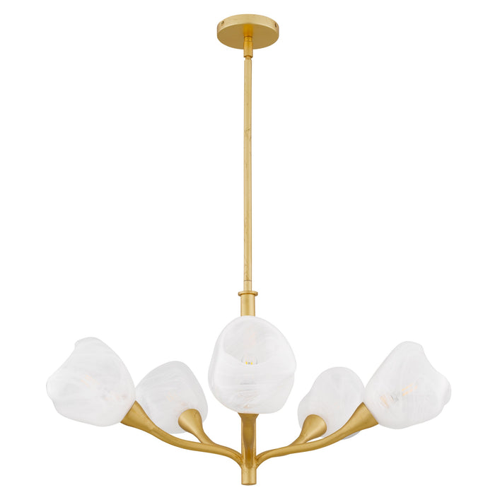 Myhouse Lighting Quoizel - ADEL5030GFL - Five Light Chandelier - Adelyn - Gold Leaf
