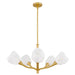 Myhouse Lighting Quoizel - ADEL5030GFL - Five Light Chandelier - Adelyn - Gold Leaf