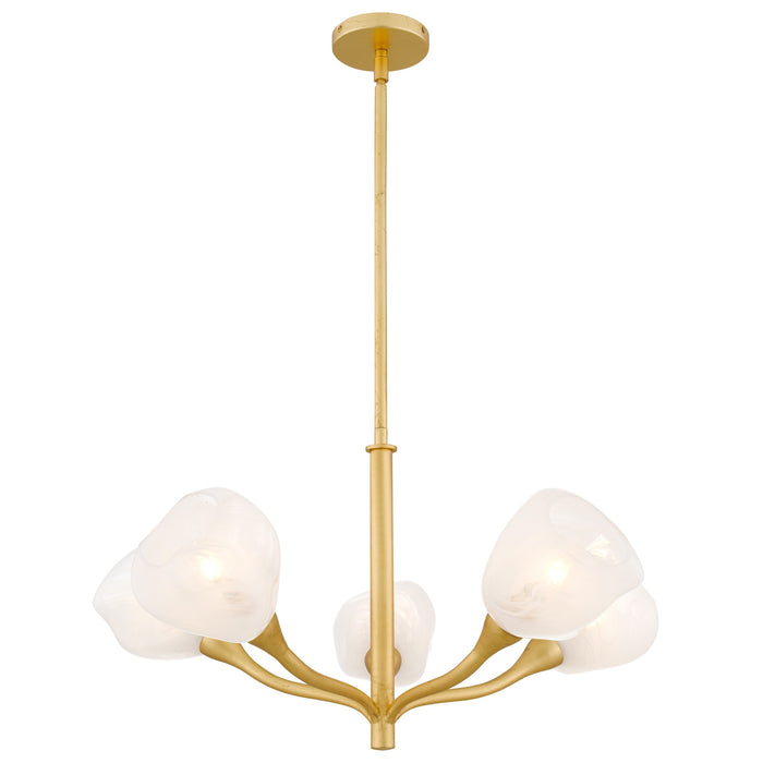 Myhouse Lighting Quoizel - ADEL5030GFL - Five Light Chandelier - Adelyn - Gold Leaf