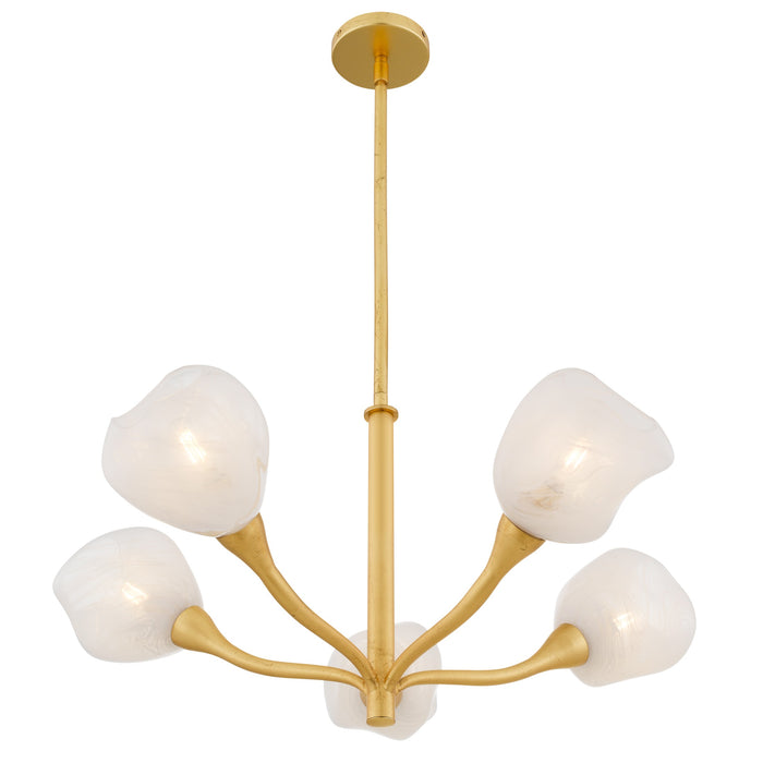 Myhouse Lighting Quoizel - ADEL5030GFL - Five Light Chandelier - Adelyn - Gold Leaf