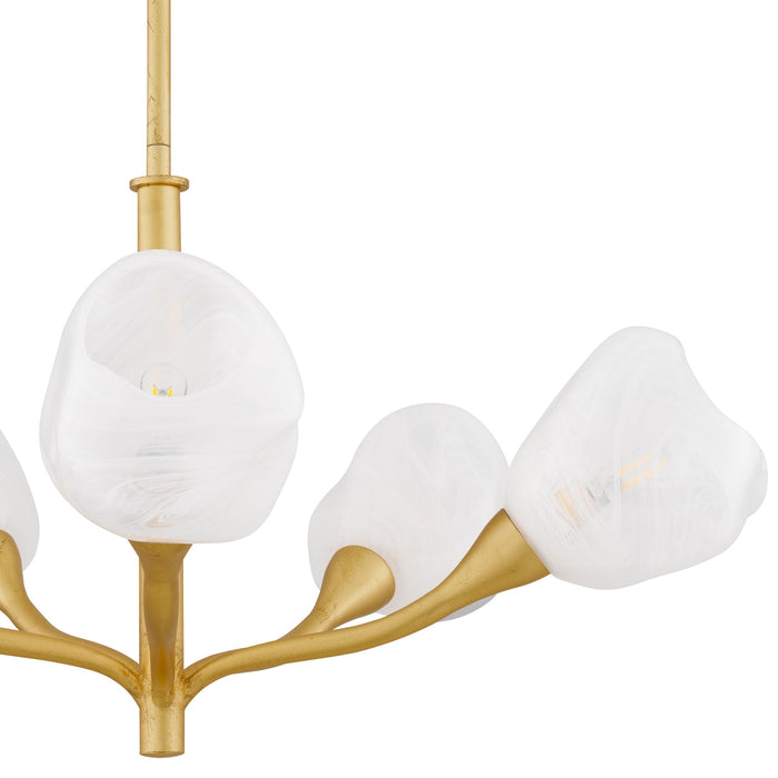 Myhouse Lighting Quoizel - ADEL5030GFL - Five Light Chandelier - Adelyn - Gold Leaf
